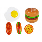 Súprava na krájania rýchleho občerstvenia - hamburger - na suchý zips